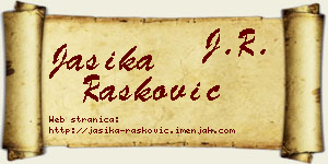 Jasika Rašković vizit kartica